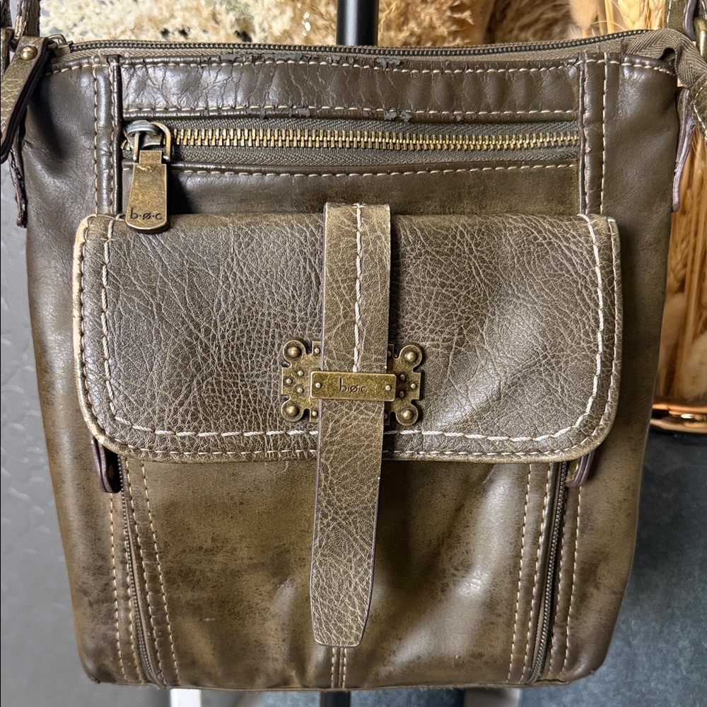 b.o.c Born Concepts Olive Messenger Crossbody Bag Boho Organizer Multi Pocket